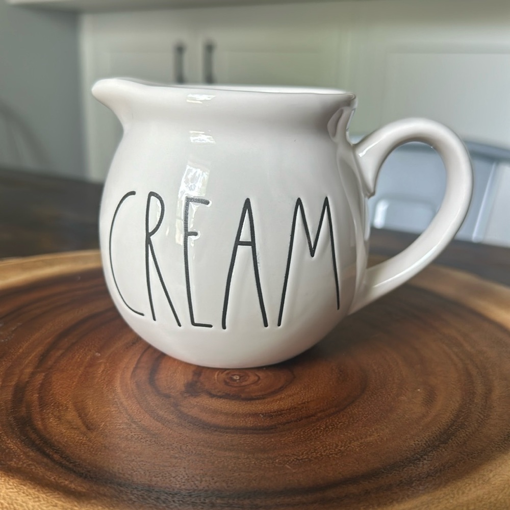 Rae Dunn CREAM holder with handle